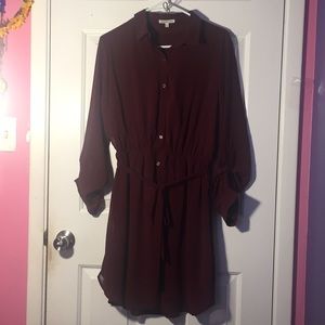 Burgundy dress